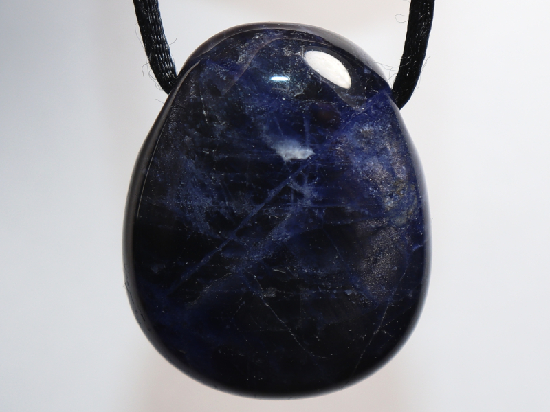 sodalite with cord or silver 925