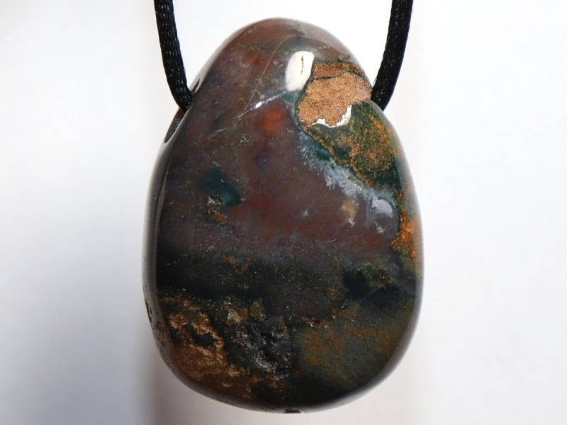 ocean jasper with cord or silver 925