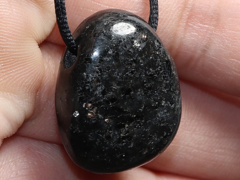 amphibolite with cord or silver 925