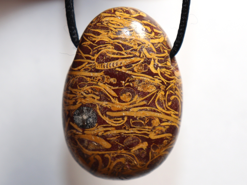 snake jasper with cord or silver 925