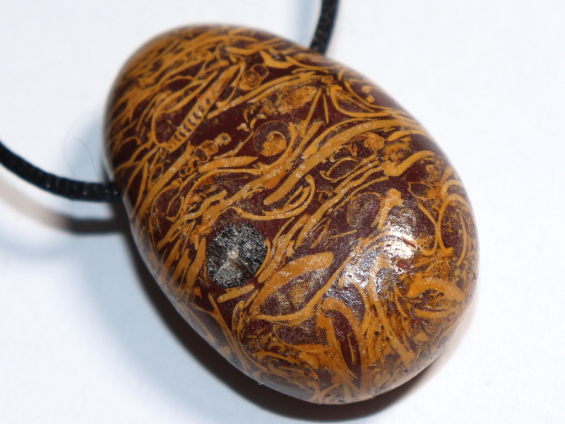 snake jasper with cord or silver 925