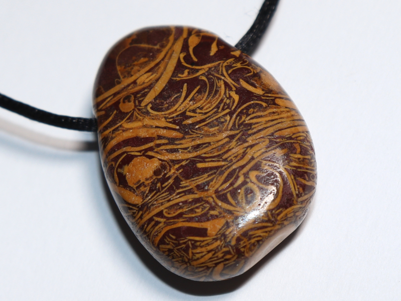 snake jasper with cord or silver 925