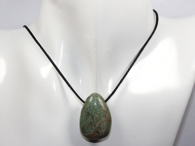 green opal with cord or silver 925