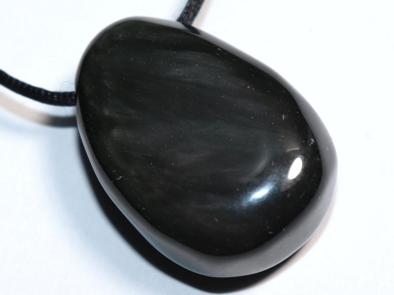 Regenbogenobsidian mit Band oder Silber 925