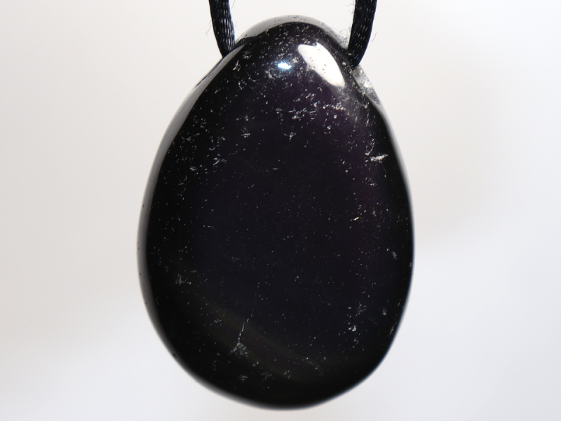 Regenbogenobsidian mit Band oder Silber 925
