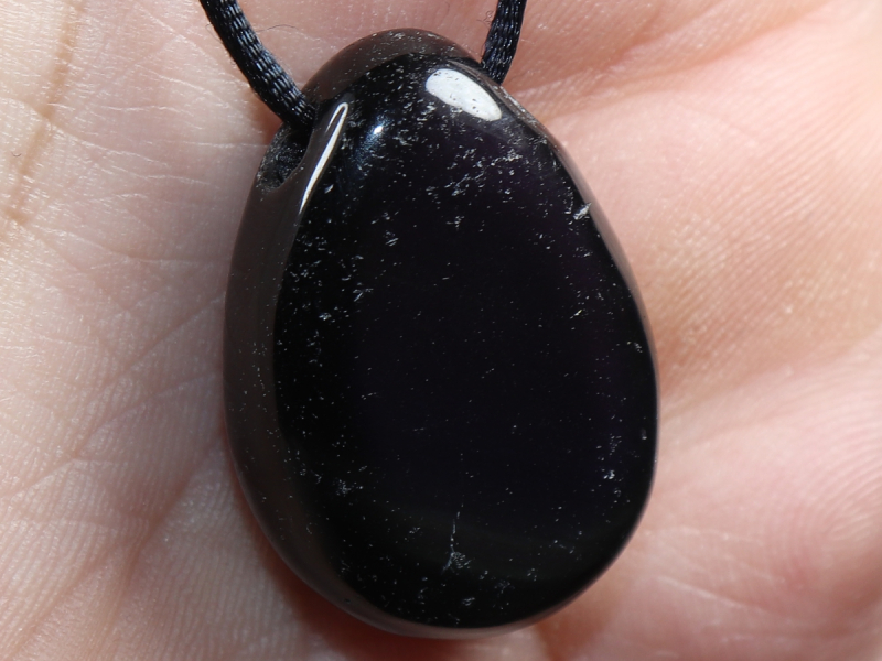 Regenbogenobsidian mit Band oder Silber 925