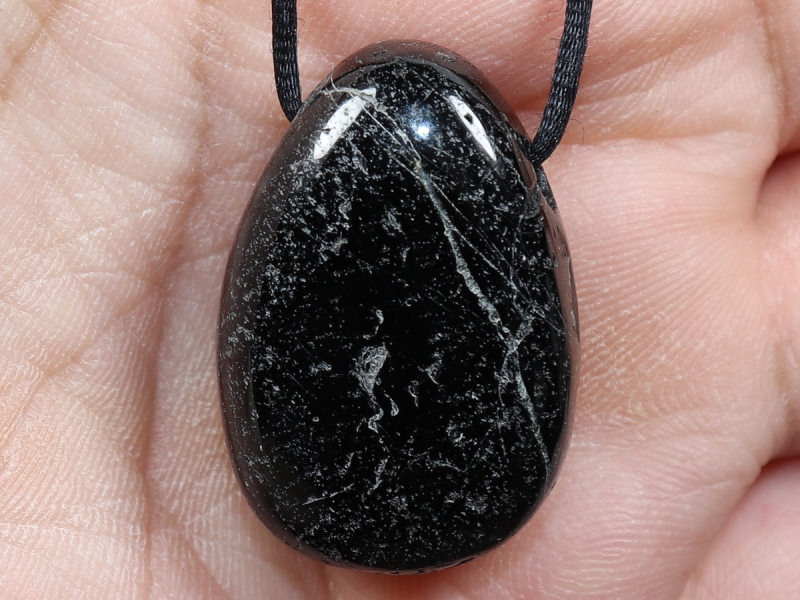 black tourmaline (Schorl) with cord or silver 925