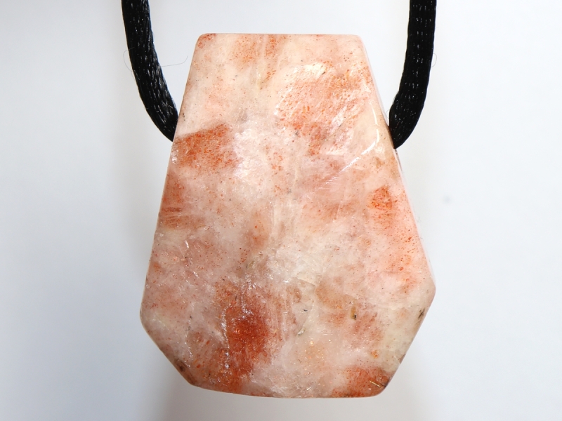 sunstone with cord or silver 925