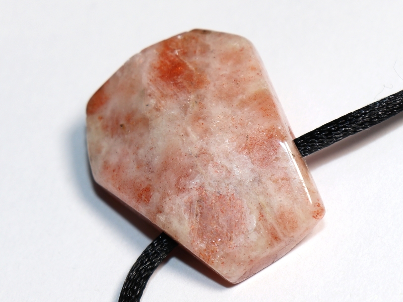 sunstone with cord or silver 925