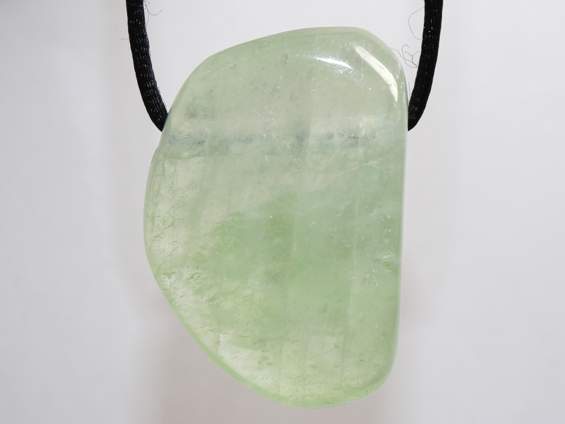 green calcite with cord or silver 925