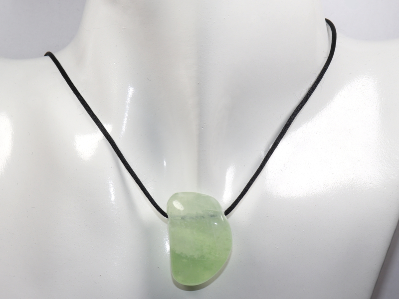 green calcite with cord or silver 925