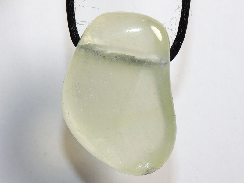 green calcite with cord or silver 925