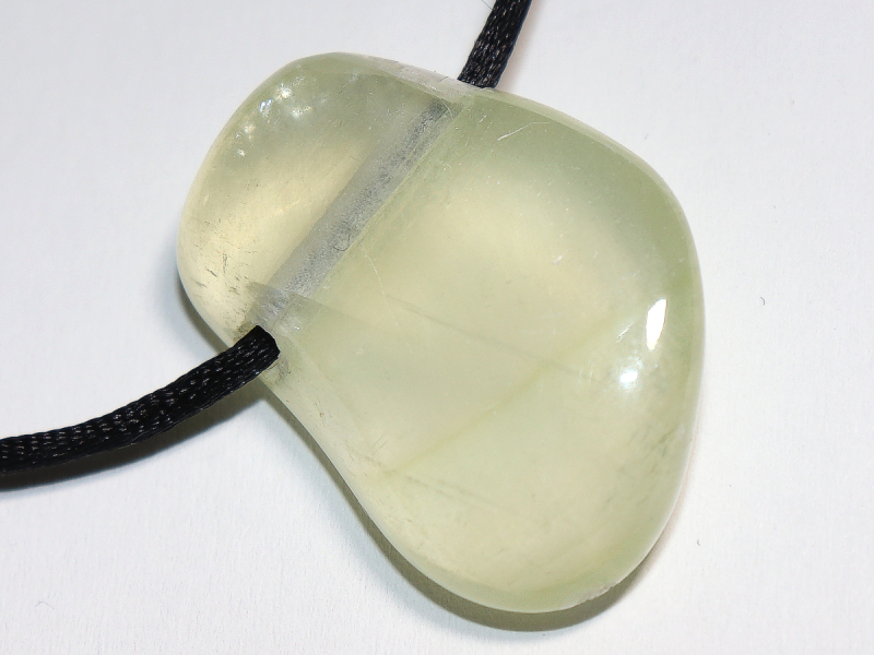 green calcite with cord or silver 925