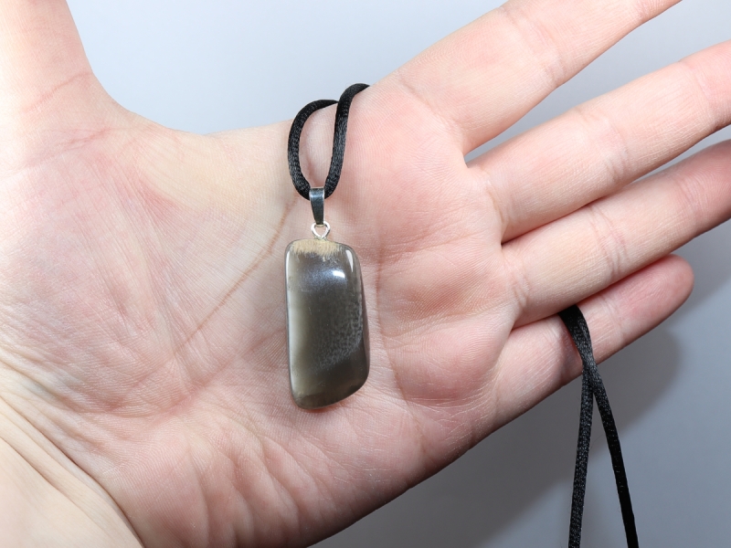 moonstone with cord or silver 925