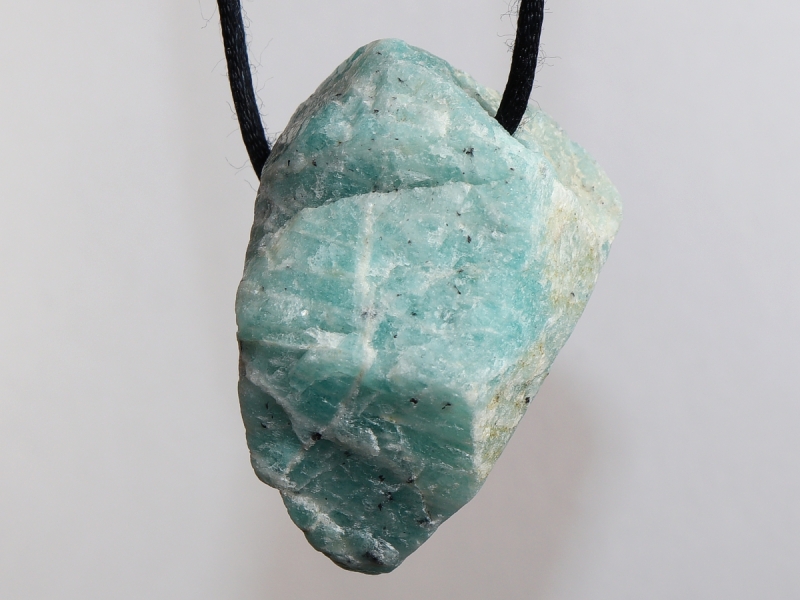 amazonite with cord or silver 925