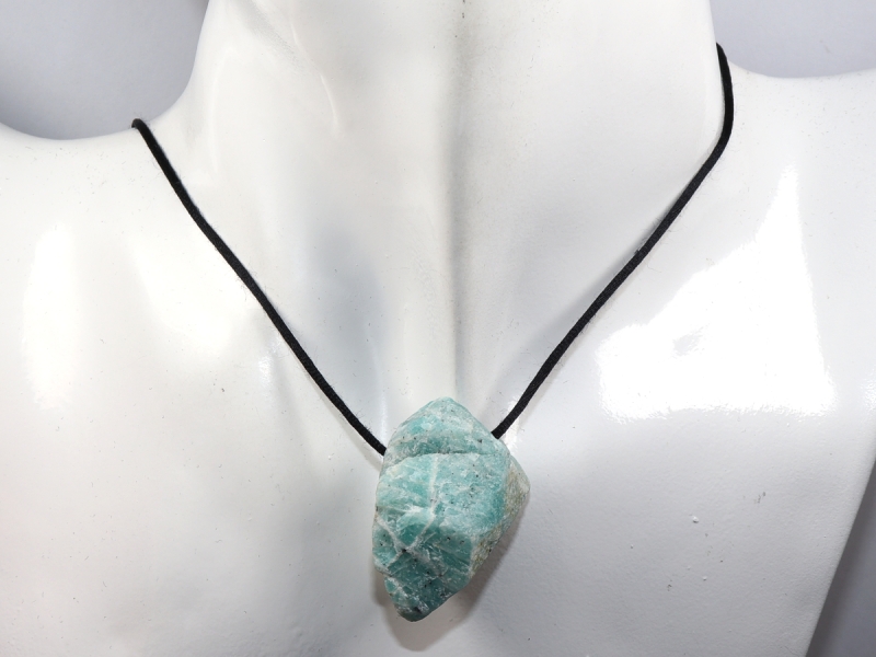 amazonite with cord or silver 925