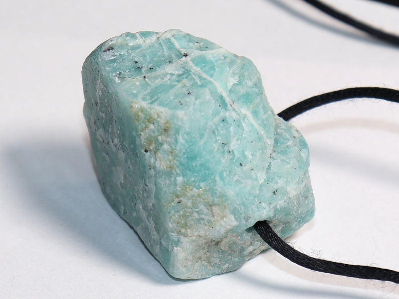 amazonite with cord or silver 925