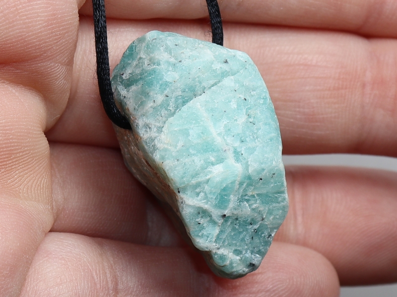 amazonite with cord or silver 925
