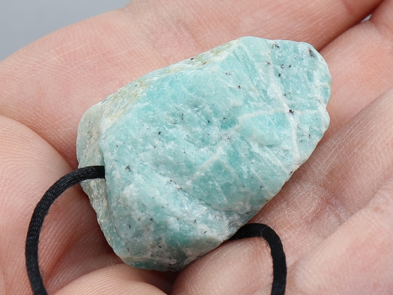 amazonite with cord or silver 925