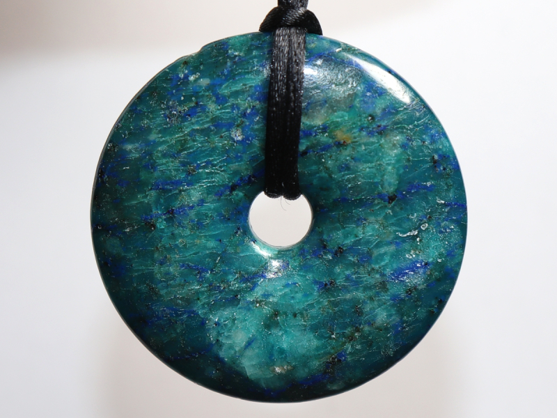 chrysocolla-lapis with cord