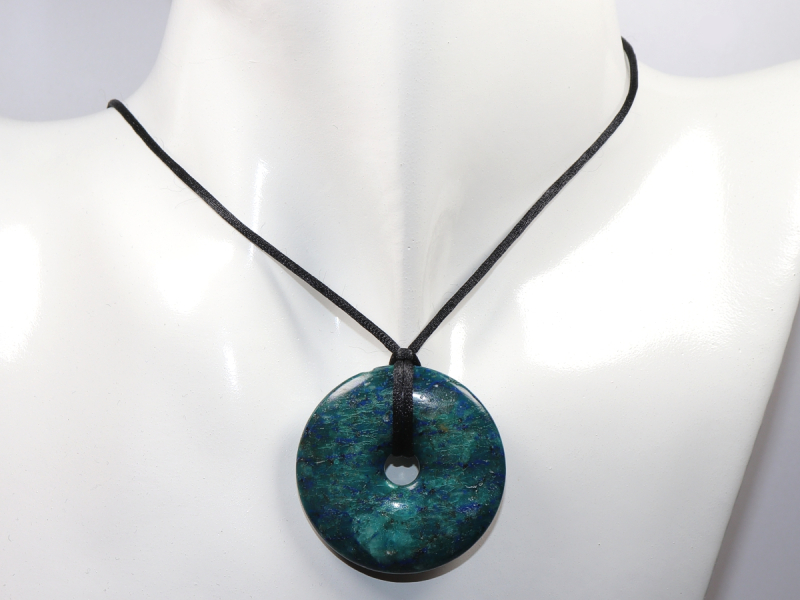 chrysocolla-lapis with cord