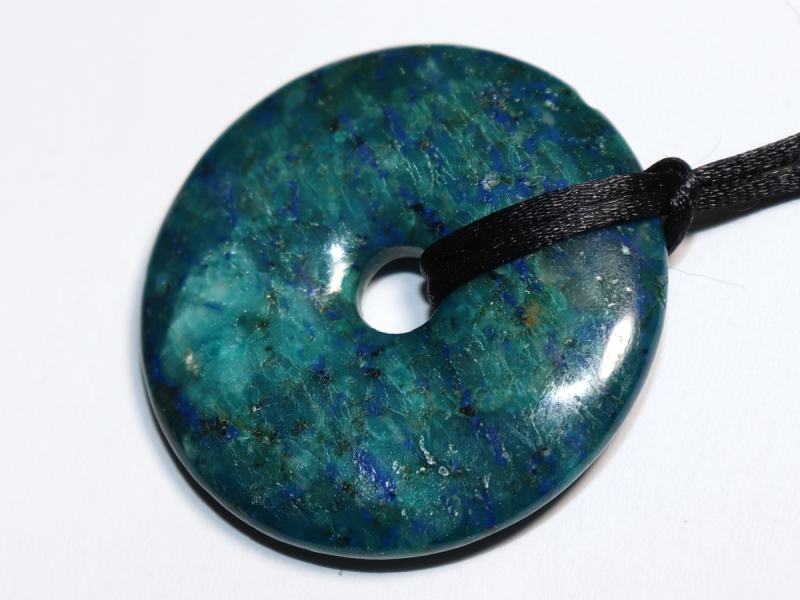 chrysocolla-lapis with cord