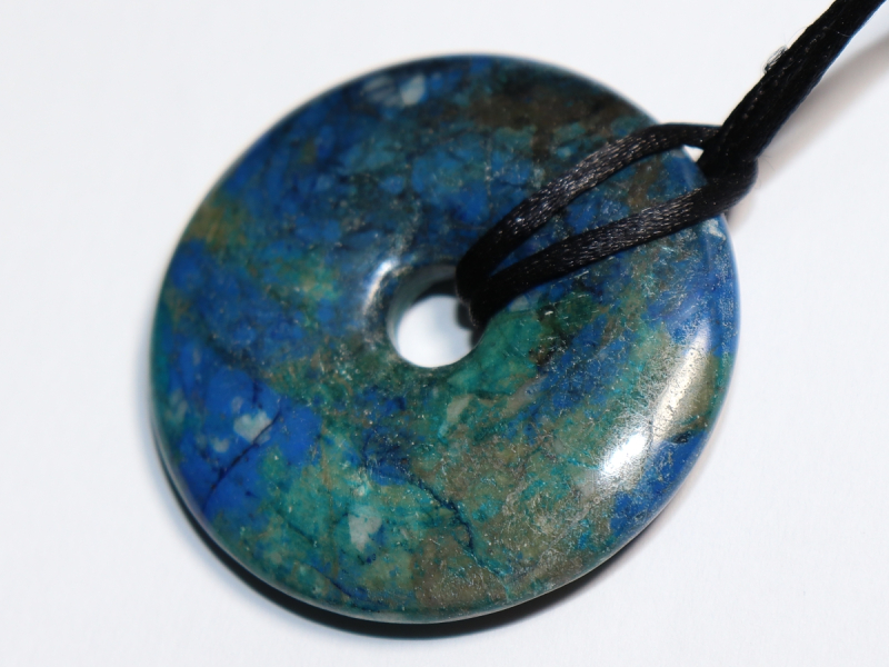 chrysocolla-lapis with cord