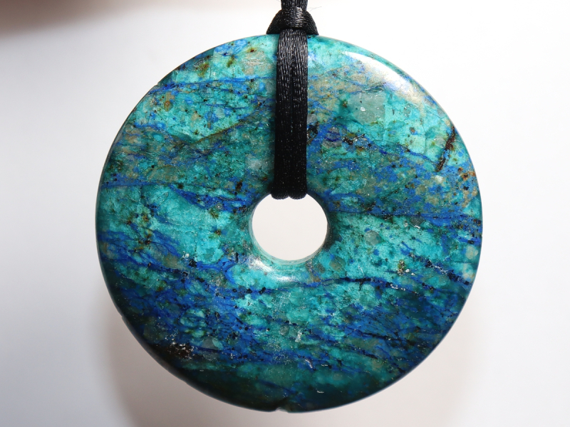 chrysocolla-lapis with cord