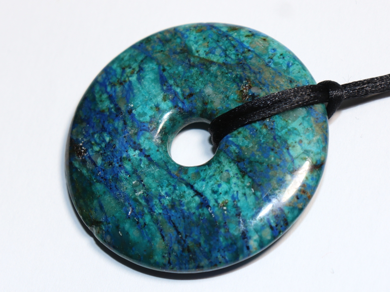 chrysocolla-lapis with cord