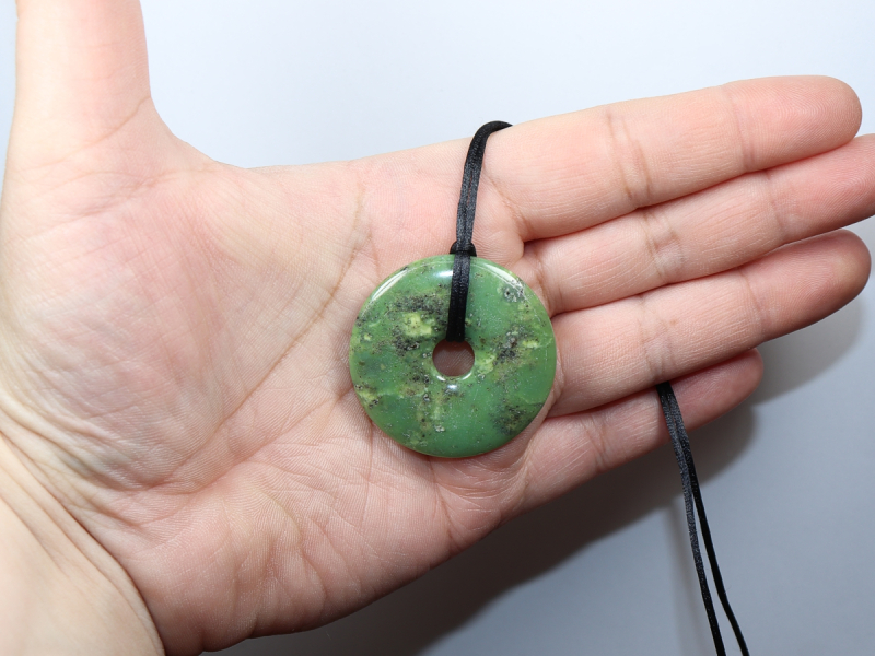 chrysoprase with cord