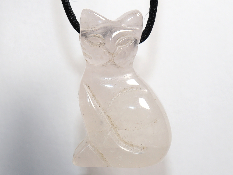 Rosenquarz mit Band oder Silber 925