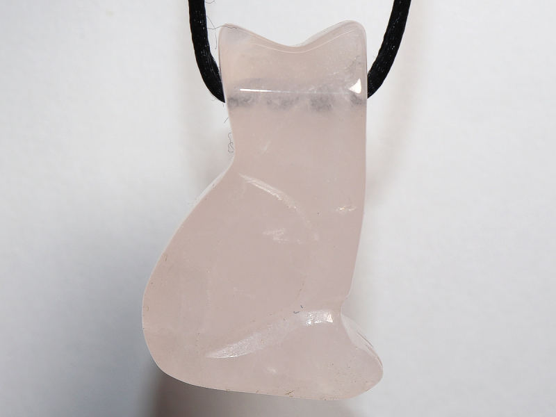 Rosenquarz mit Band oder Silber 925