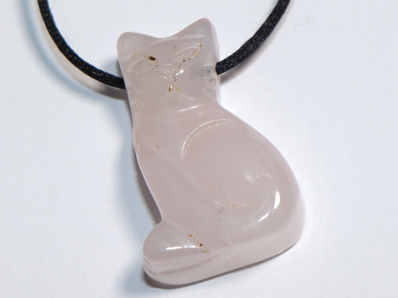 Rosenquarz mit Band oder Silber 925