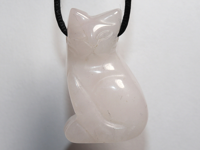 Rosenquarz mit Band oder Silber 925