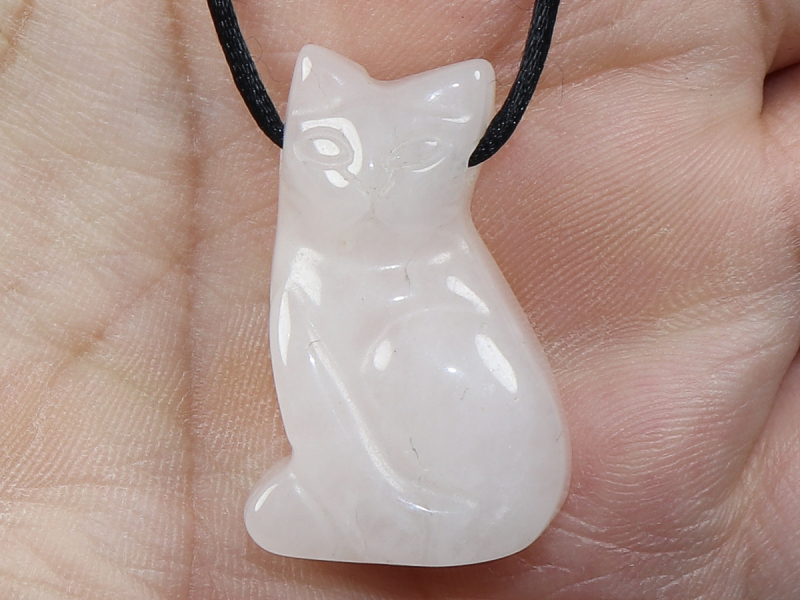 Rosenquarz mit Band oder Silber 925