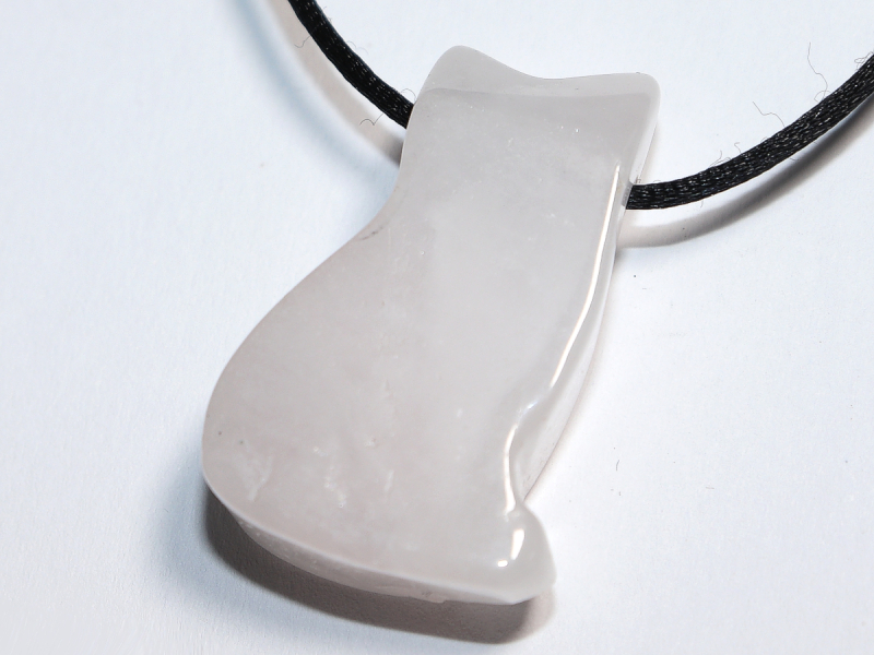 Rosenquarz mit Band oder Silber 925