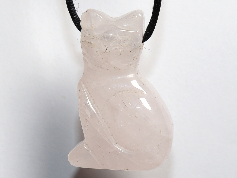 Rosenquarz mit Band oder Silber 925