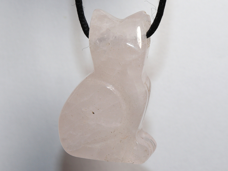 Rosenquarz mit Band oder Silber 925