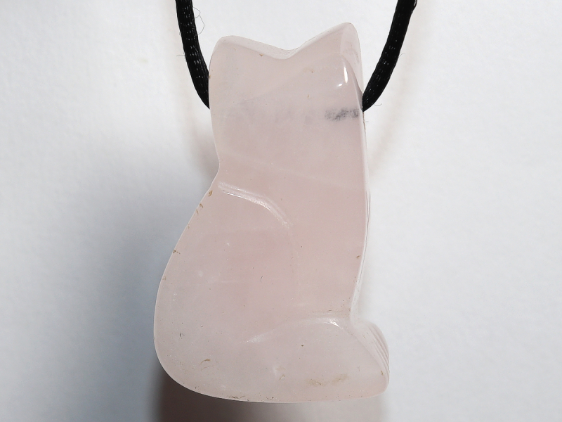 Rosenquarz mit Band oder Silber 925