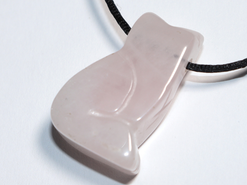 Rosenquarz mit Band oder Silber 925