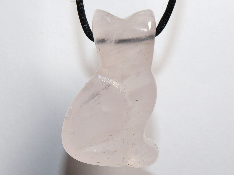 Rosenquarz mit Band oder Silber 925