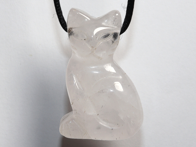 Rosenquarz mit Band oder Silber 925