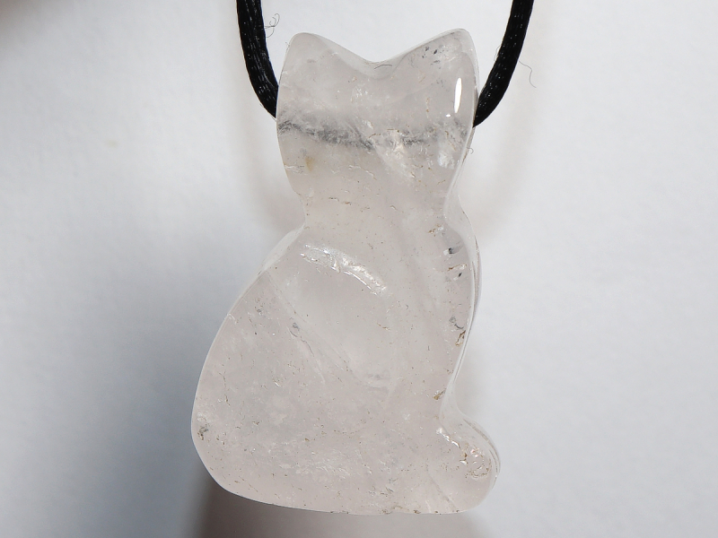 Rosenquarz mit Band oder Silber 925