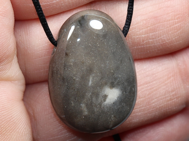 flint with cord or silver 925