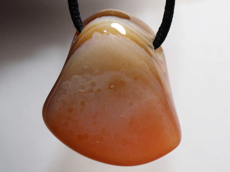 Botswana agate with cord or silver 925
