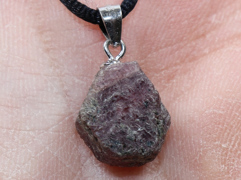 ruby with cord or silver 925