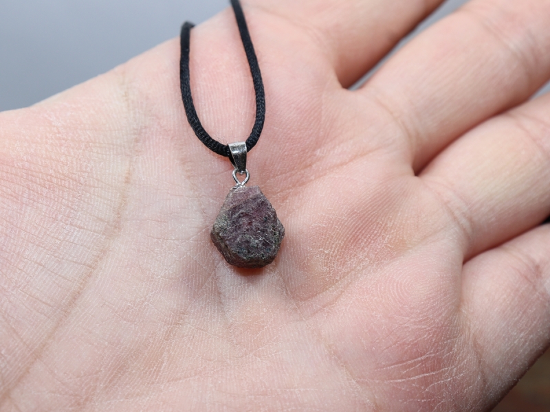 ruby with cord or silver 925