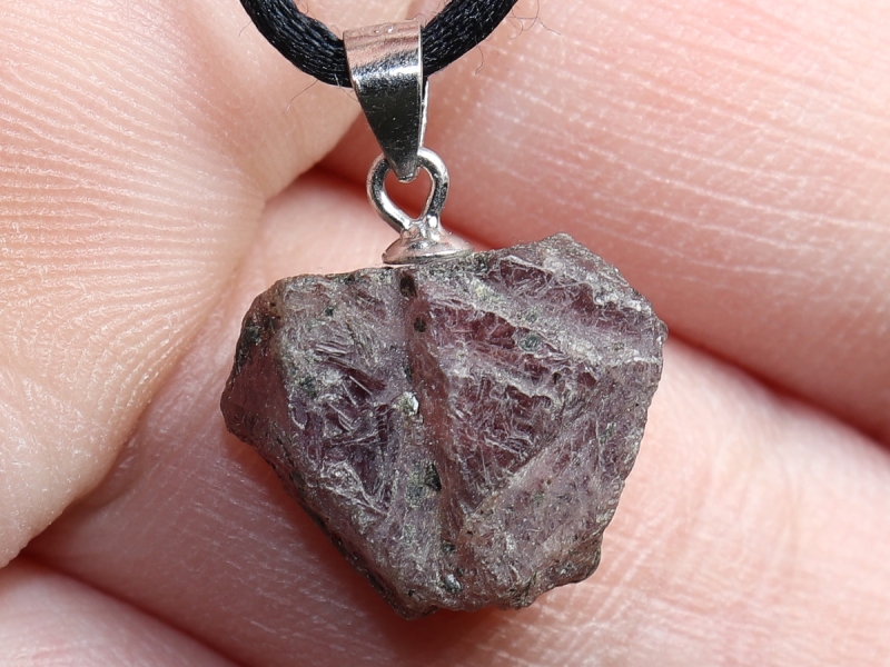 ruby with cord or silver 925