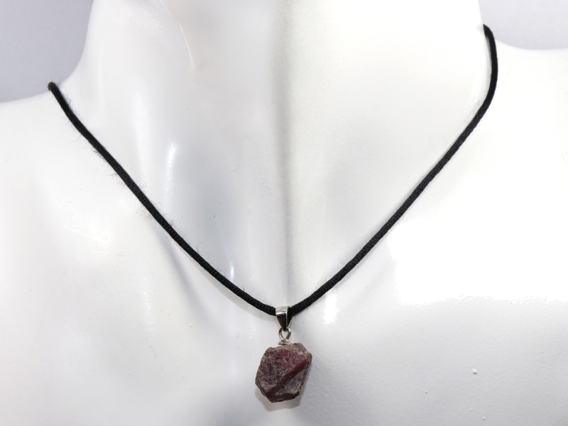 ruby with cord or silver 925