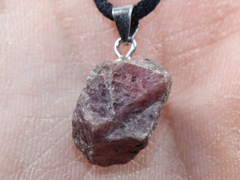 ruby with cord or silver 925